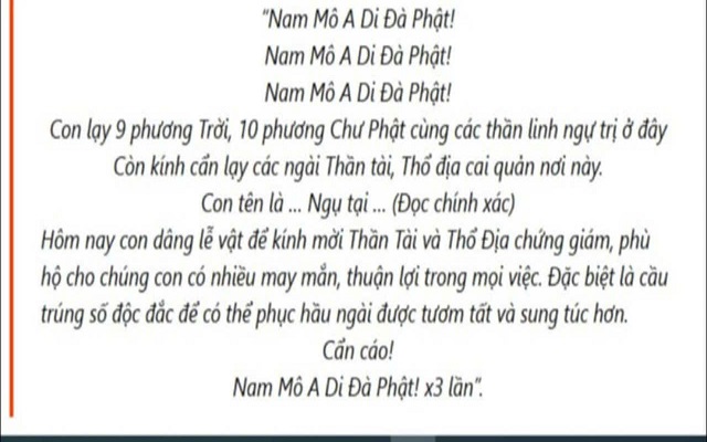 Thần chú trúng số độc đắc