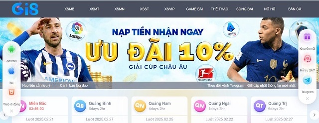 Thiết kế giao diện Gi8 trên máy tính hiện đại Thiết kế giao diện Gi8 trên máy tính hiện đại