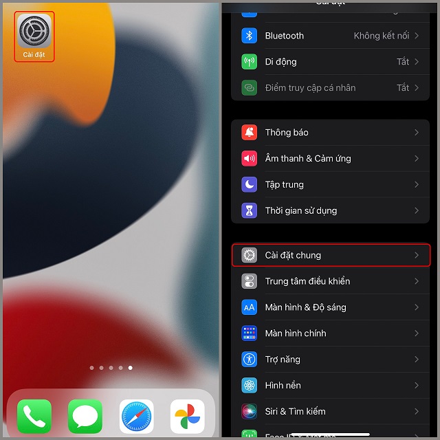 Cài đặt cấu hình để app hoạt động
