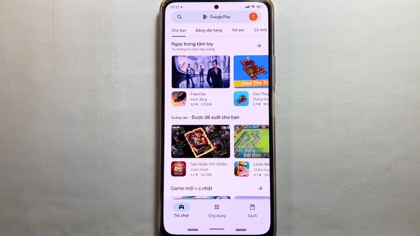 Giao diện nạp game bằng điện thoại trên smartphone