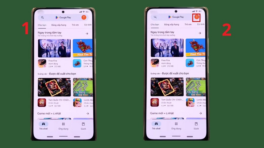 Các bước xác nhận khi nạp game bằng điện thoại