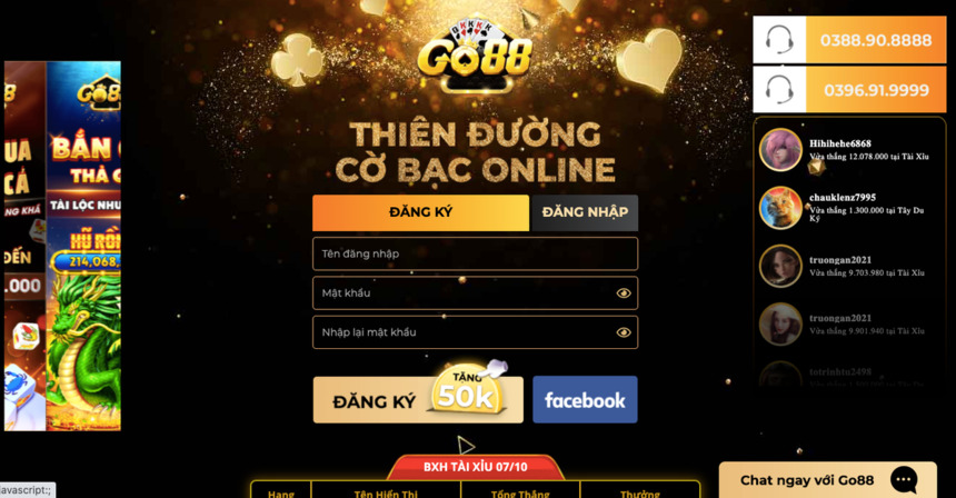 Giao diện Go88 thân thiện, phù hợp với người mới chơi