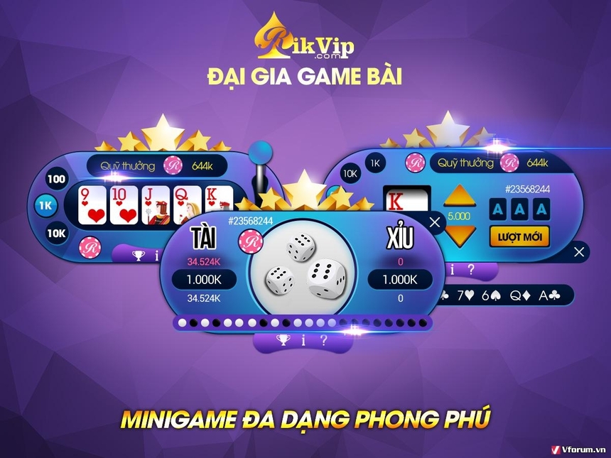 RikVip cũng là cái tên quen thuộc với trải nghiệm đẳng cấp