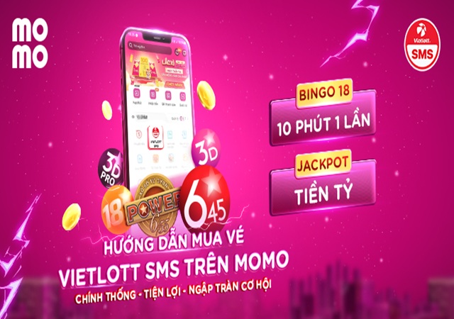 Các bước mở tài khoản Vietlott SMS trên Momo